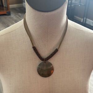 Lia Sophia Earthy Pendant Necklace